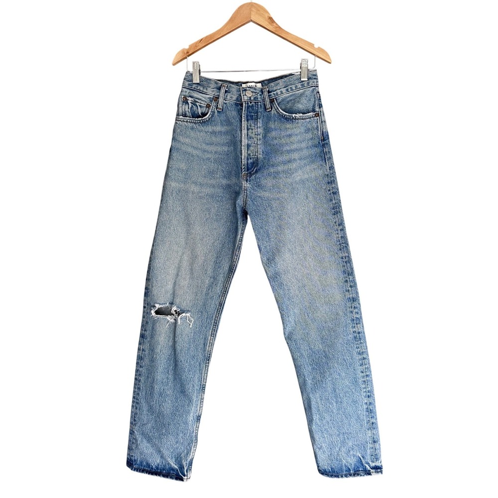 AGOLDE High Rise Jeans Women 25 Jamie Distressed Knee #A059 - Retro Denim